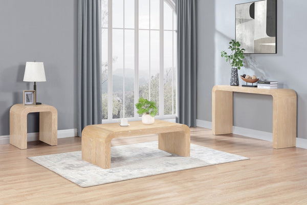 Meridian Furniture Toulon Oak Veneer Console Table Slim Contemporary Entryway Accent for Living Room Decor Natural 99072Oak-T