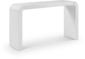 Meridian Furniture Toulon Oak Veneer Console Table Slim Contemporary Entryway Accent for Living Room Decor White 99072White-T