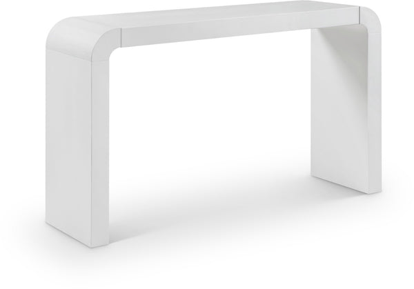 Meridian Furniture Toulon Oak Veneer Console Table Slim Contemporary Entryway Accent for Living Room Decor White 99072White-T