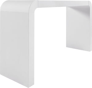 Meridian Furniture Toulon Oak Veneer Console Table Slim Contemporary Entryway Accent for Living Room Decor White 99072White-T