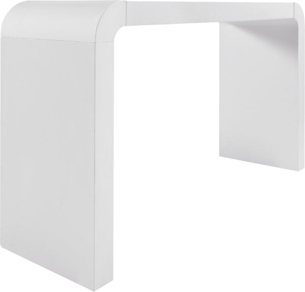 Meridian Furniture Toulon Oak Veneer Console Table Slim Contemporary Entryway Accent for Living Room Decor White 99072White-T
