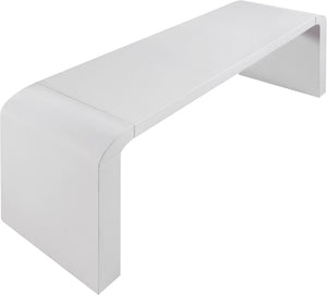 Meridian Furniture Toulon Oak Veneer Console Table Slim Contemporary Entryway Accent for Living Room Decor White 99072White-T
