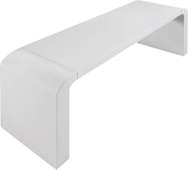 Meridian Furniture Toulon Oak Veneer Console Table Slim Contemporary Entryway Accent for Living Room Decor White 99072White-T