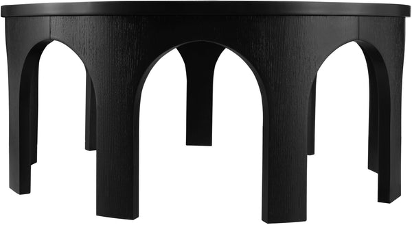 Meridian Furniture Westfield Art Deco Square Oak Veneer Coffee Table with Geometric Style for Modern Living Rooms Black 99076Black-C
