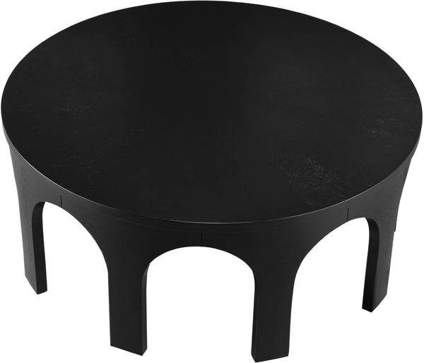 Meridian Furniture Westfield Art Deco Square Oak Veneer Coffee Table with Geometric Style for Modern Living Rooms Black 99076Black-C
