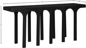 Westfield Black Console Table 99076Black-T Meridian Furniture