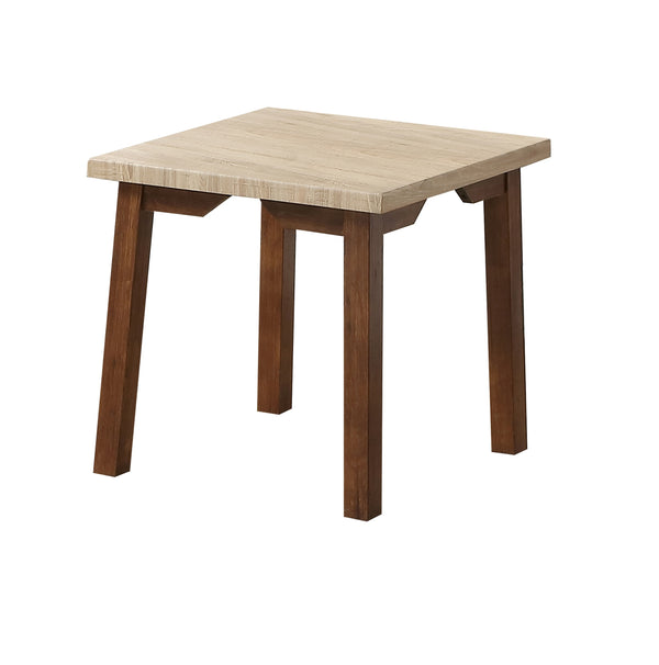 English Elm 3PC Light Wood Coffee Table Set with Dark Legs, 48" Coffee + 2 End Tables, Modern Rectangular Living Room Furniture B011P405684