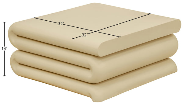 Meridian Furniture I Need to Find What's Common Across All Variants: Roland, Sculptural, Iron, Coffee Table, Powder Coated Matte Finish, Modern Living Room, Low Profile. Beige 99079Beige-CT