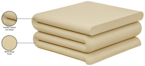 Meridian Furniture I Need to Find What's Common Across All Variants: Roland, Sculptural, Iron, Coffee Table, Powder Coated Matte Finish, Modern Living Room, Low Profile. Beige 99079Beige-CT