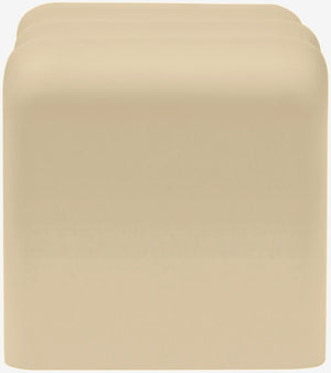 Meridian Furniture Roland Sculptural Iron End Table Matte Powder Coat Finish for Modern Living Room Accent Beige 99079Beige-ET