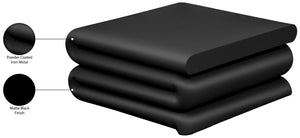 Meridian Furniture I Need to Find What's Common Across All Variants: Roland, Sculptural, Iron, Coffee Table, Powder Coated Matte Finish, Modern Living Room, Low Profile. Black 99079Black-CT