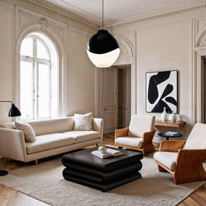 Meridian Furniture I Need to Find What's Common Across All Variants: Roland, Sculptural, Iron, Coffee Table, Powder Coated Matte Finish, Modern Living Room, Low Profile. Black 99079Black-CT