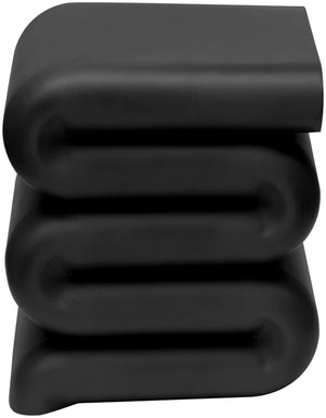 Meridian Furniture Roland Sculptural Iron End Table Matte Powder Coat Finish for Modern Living Room Accent Black 99079Black-ET