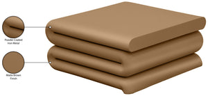 Meridian Furniture I Need to Find What's Common Across All Variants: Roland, Sculptural, Iron, Coffee Table, Powder Coated Matte Finish, Modern Living Room, Low Profile. Brown 99079Brown-CT