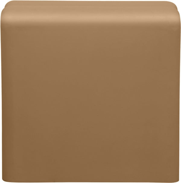 Meridian Furniture Roland Sculptural Iron End Table Matte Powder Coat Finish for Modern Living Room Accent Brown 99079Brown-ET