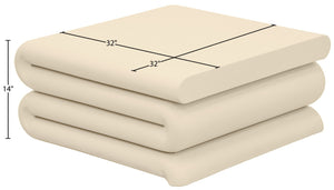 Meridian Furniture I Need to Find What's Common Across All Variants: Roland, Sculptural, Iron, Coffee Table, Powder Coated Matte Finish, Modern Living Room, Low Profile. Cream 99079Cream-CT