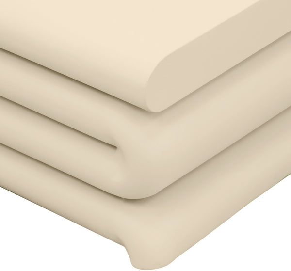 Meridian Furniture I Need to Find What's Common Across All Variants: Roland, Sculptural, Iron, Coffee Table, Powder Coated Matte Finish, Modern Living Room, Low Profile. Cream 99079Cream-CT