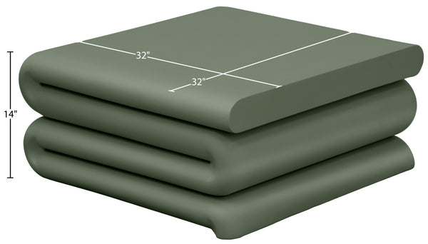 Meridian Furniture I Need to Find What's Common Across All Variants: Roland, Sculptural, Iron, Coffee Table, Powder Coated Matte Finish, Modern Living Room, Low Profile. Green 99079Green-CT