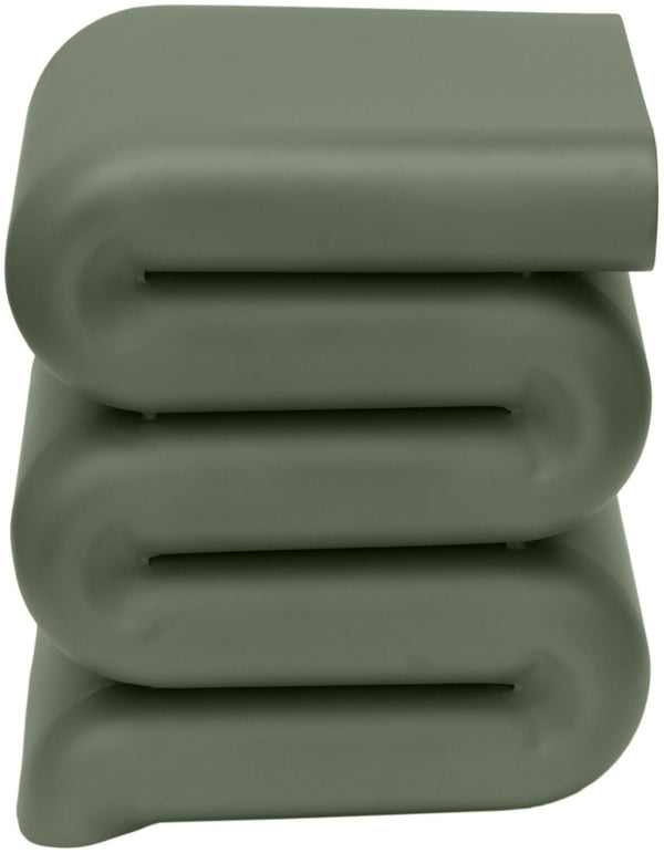 Meridian Furniture Roland Sculptural Iron End Table Matte Powder Coat Finish for Modern Living Room Accent Green 99079Green-ET