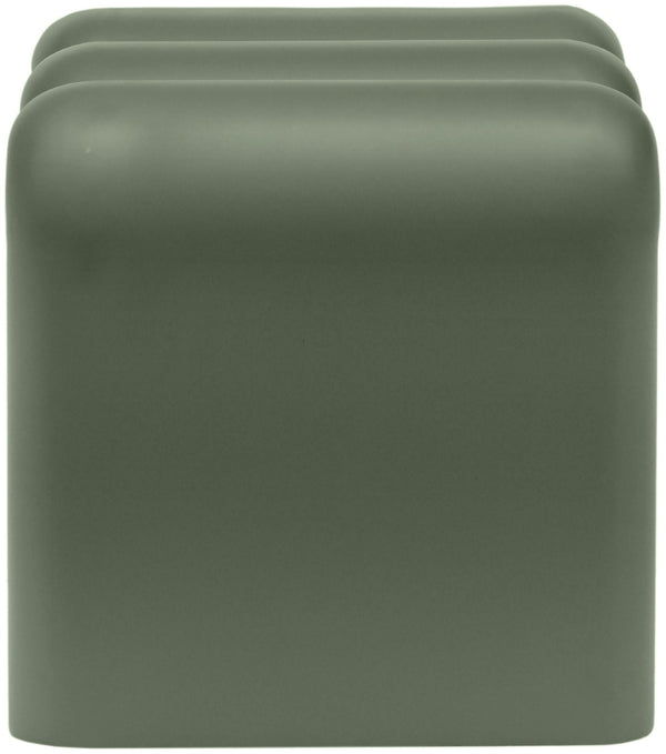 Meridian Furniture Roland Sculptural Iron End Table Matte Powder Coat Finish for Modern Living Room Accent Green 99079Green-ET