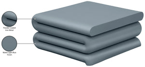 Meridian Furniture I Need to Find What's Common Across All Variants: Roland, Sculptural, Iron, Coffee Table, Powder Coated Matte Finish, Modern Living Room, Low Profile. Blue 99079LtBlu-CT