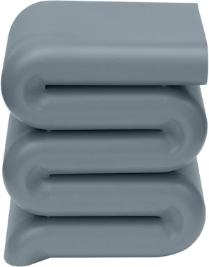 Meridian Furniture Roland Sculptural Iron End Table Matte Powder Coat Finish for Modern Living Room Accent Light Blue 99079LtBlu-ET