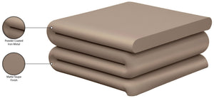 Meridian Furniture I Need to Find What's Common Across All Variants: Roland, Sculptural, Iron, Coffee Table, Powder Coated Matte Finish, Modern Living Room, Low Profile. Taupe 99079Taupe-CT
