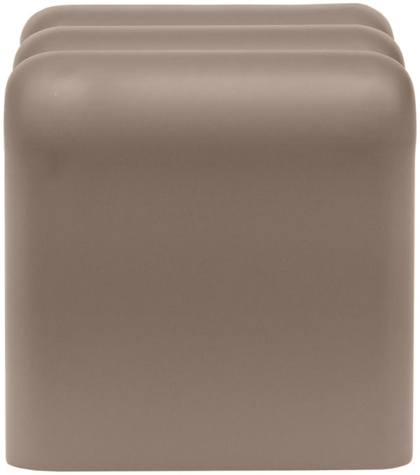 Meridian Furniture Roland Sculptural Iron End Table Matte Powder Coat Finish for Modern Living Room Accent Taupe 99079Taupe-ET