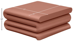 Meridian Furniture I Need to Find What's Common Across All Variants: Roland, Sculptural, Iron, Coffee Table, Powder Coated Matte Finish, Modern Living Room, Low Profile. Terracotta 99079Terracotta-CT