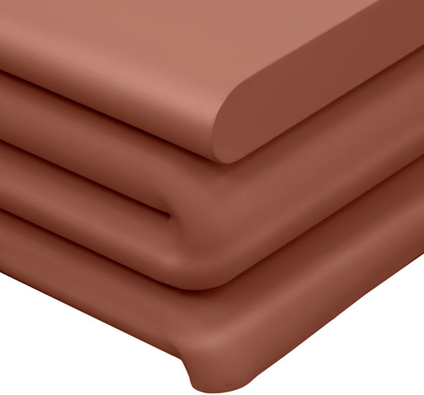 Meridian Furniture I Need to Find What's Common Across All Variants: Roland, Sculptural, Iron, Coffee Table, Powder Coated Matte Finish, Modern Living Room, Low Profile. Terracotta 99079Terracotta-CT