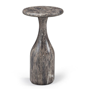 Meridian Furniture Savona Cast Concrete Hourglass Pedestal End Table Art Deco Accent for Indoor Outdoor Use Brown 11" W x 11" D x 20" H 99080Brown-ET20