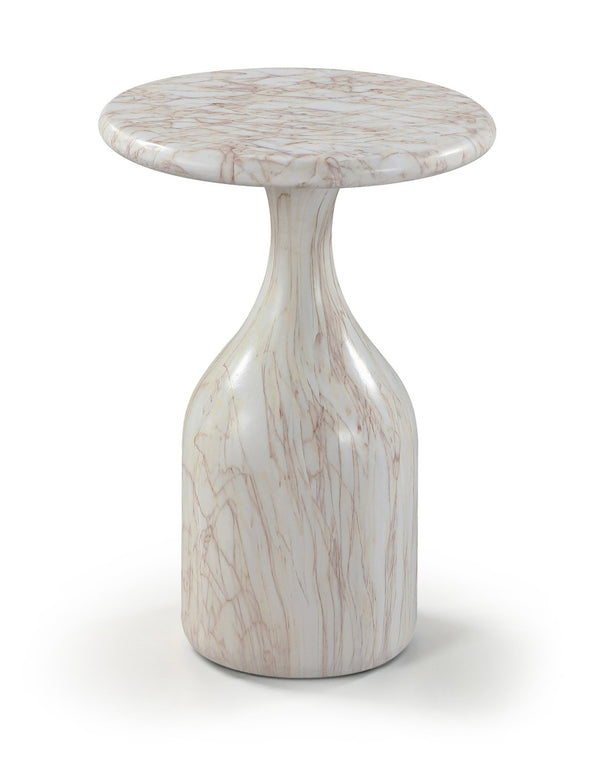 Meridian Furniture Savona Cast Concrete Hourglass Pedestal End Table Art Deco Accent for Indoor Outdoor Use White 12.75" W x 12.75" D x 18" H 99080White-ET18
