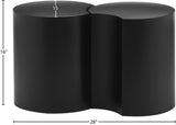 Dimple Black End Table 99081Black-2A Meridian Furniture