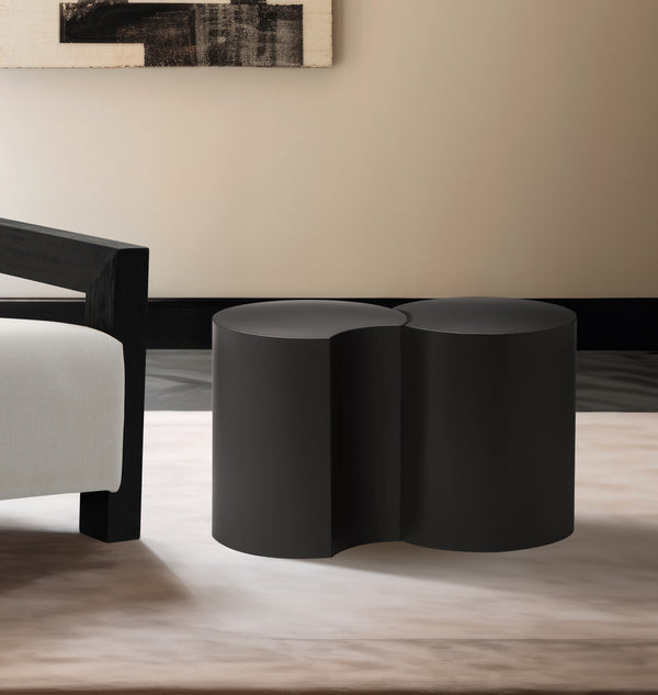 Dimple Black End Table 99081Black-2A Meridian Furniture
