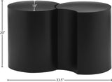 Dimple Black End Table 99081Black-2E Meridian Furniture