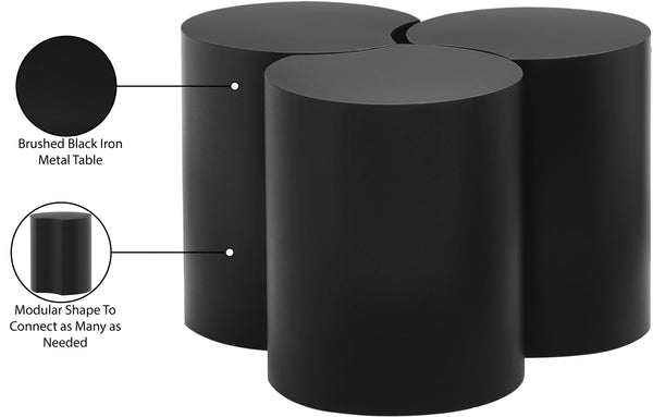 Dimple Black Coffee Table 99081Black-3C Meridian Furniture