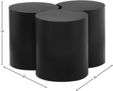 Dimple Black Coffee Table 99081Black-3D Meridian Furniture