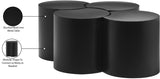 Dimple Black Coffee Table 99081Black-4B Meridian Furniture