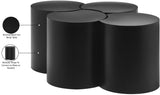 Dimple Black Coffee Table 99081Black-4D Meridian Furniture