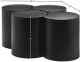 Dimple Black Coffee Table 99081Black-4D Meridian Furniture