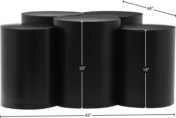Dimple Black Coffee Table 99081Black-5A Meridian Furniture