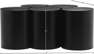 Dimple Black Coffee Table 99081Black-5D Meridian Furniture