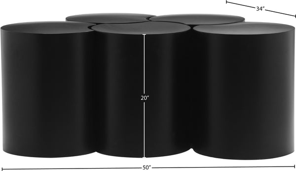 Dimple Black Coffee Table 99081Black-5D Meridian Furniture