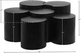 Dimple Black Coffee Table 99081Black-6A Meridian Furniture