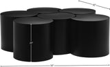 Dimple Black Coffee Table 99081Black-6D Meridian Furniture