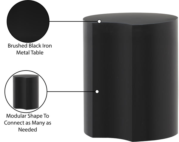 Dimple Black End Table 99081Black-ET16 Meridian Furniture