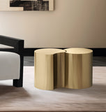 Dimple Gold End Table 99081Gold-2A Meridian Furniture