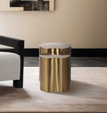 Dimple Gold End Table 99081Gold-2B Meridian Furniture