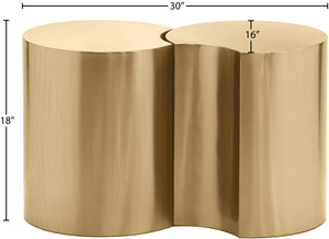 Dimple Gold End Table 99081Gold-2D Meridian Furniture