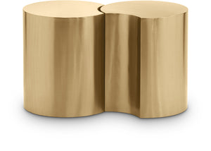 Dimple Gold End Table 99081Gold-2D Meridian Furniture